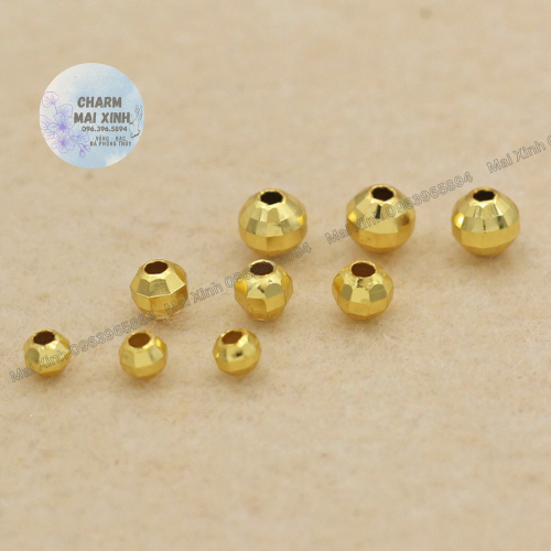 Bi Bạc Pha Lê - Màu Bạc Trắng 925 & Bạc Phủ Vàng - Charm Xâu Phối Vòng Tay Phong Thủy May Mắn Nam, Nữ