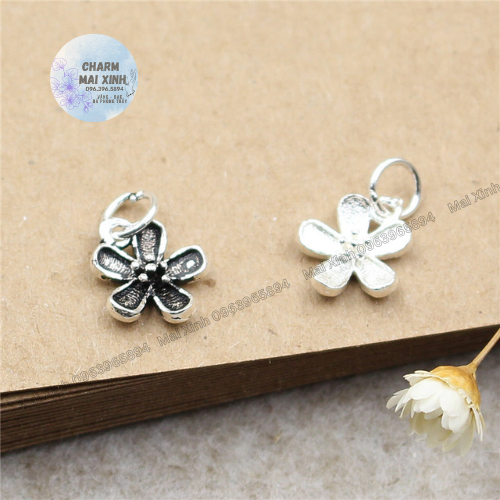 Hoa Dương Tử Kinh Treo - Bạc 925 - 3 Màu Sắc - Charm, Phụ Kiện Xâu, Mix Vòng Phong Thủy Nam, Nữ