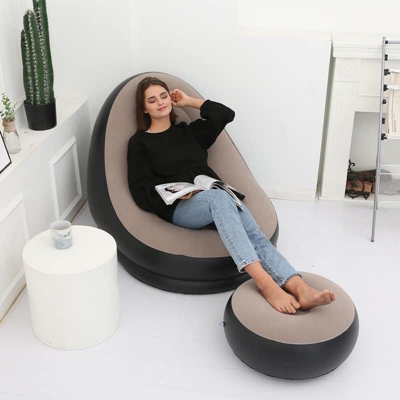 Ghế Nệm Hơi Tựa Lưng Cao Cấp,Ghế Sofa Hơi Êm Ái, Ghế Hơi Mang Đến Cho Bạn Nằm Thư Giãn Thỏa Mái nằm đọc sách ,xem ti vi