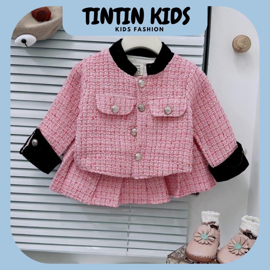 Set dạ cao cấp lọa 1 dài tay 3 màu dành cho bé gái từ 7-18kg