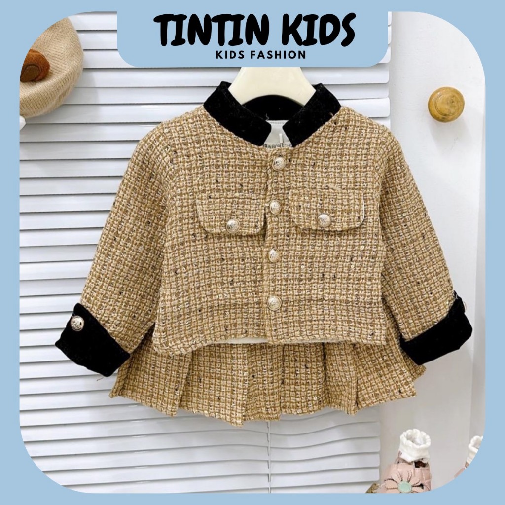 Set dạ cao cấp lọa 1 dài tay 3 màu dành cho bé gái từ 7-18kg