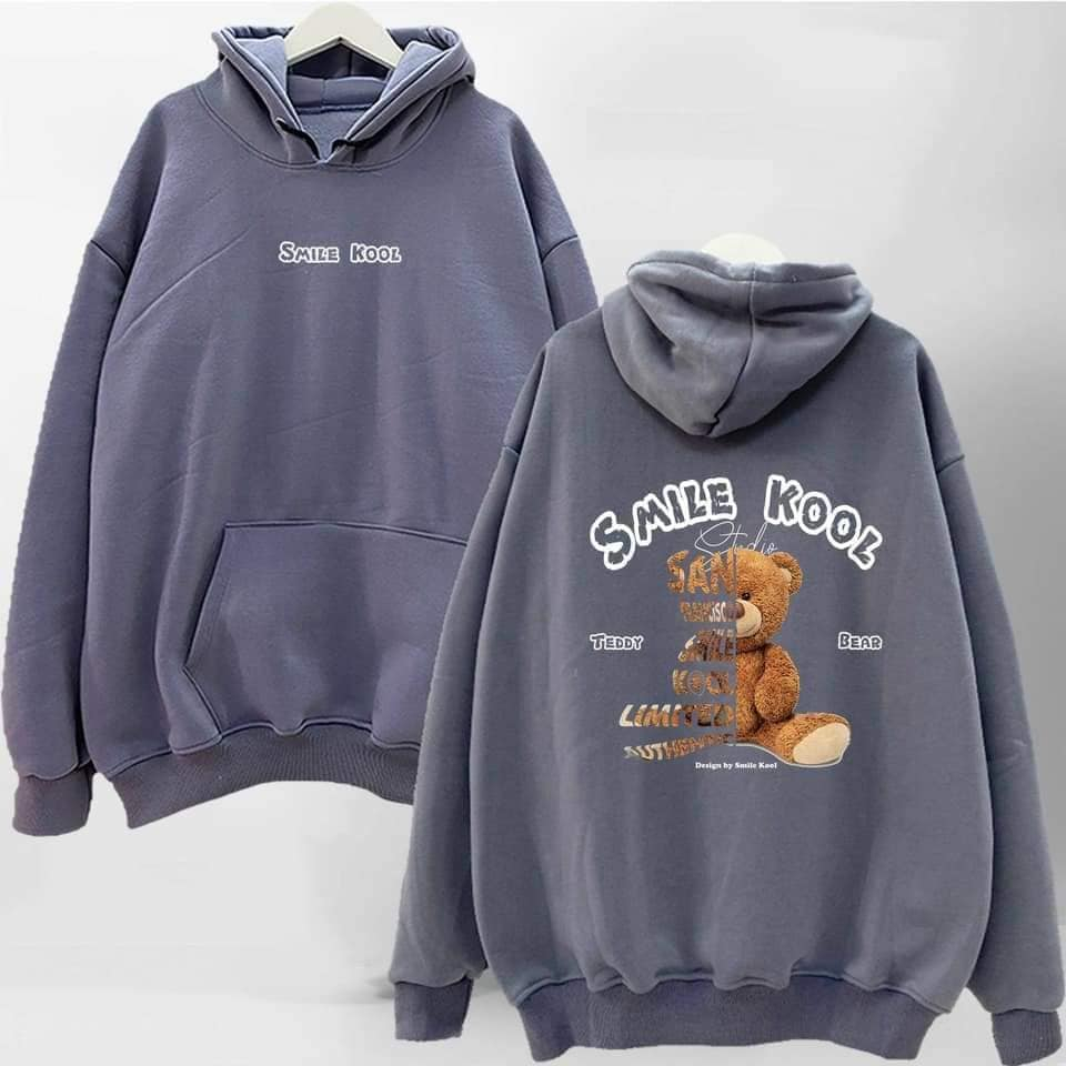Áo hoodie form rộng tay bồng mũ hai lớp