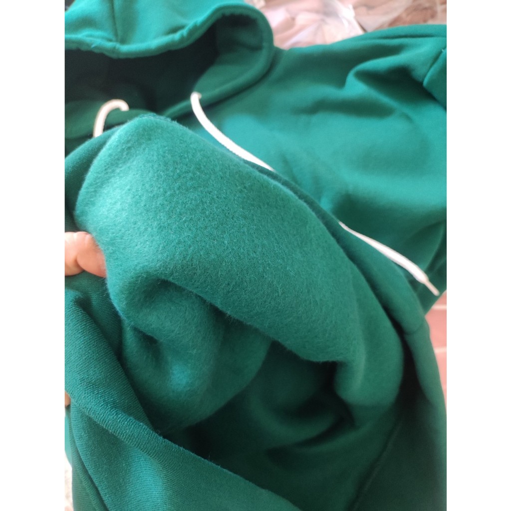 Áo hoodie form rộng tay bồng mũ hai lớp