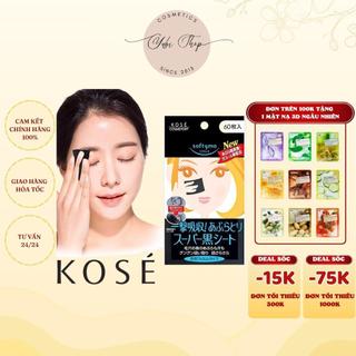 Giấy thấm dầu KOSE SOFTYMO than hoạt tính 60 tờ của Nhật Bản chính hãng - YUBI YUBI