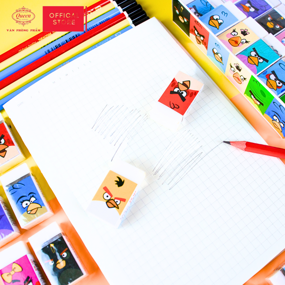 Gôm 2B Queen  - CHÍNH HÃNG - ER161- Angry Bird