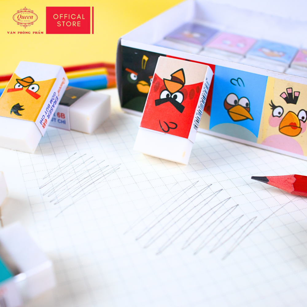 Gôm 2B Queen  - CHÍNH HÃNG - ER161- Angry Bird