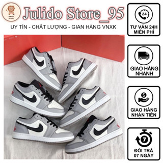 Giày Jor.dan xám đen, Giày Jor.dan xám đen cổ thấp JD grey xám đen bản đẹp full box bill