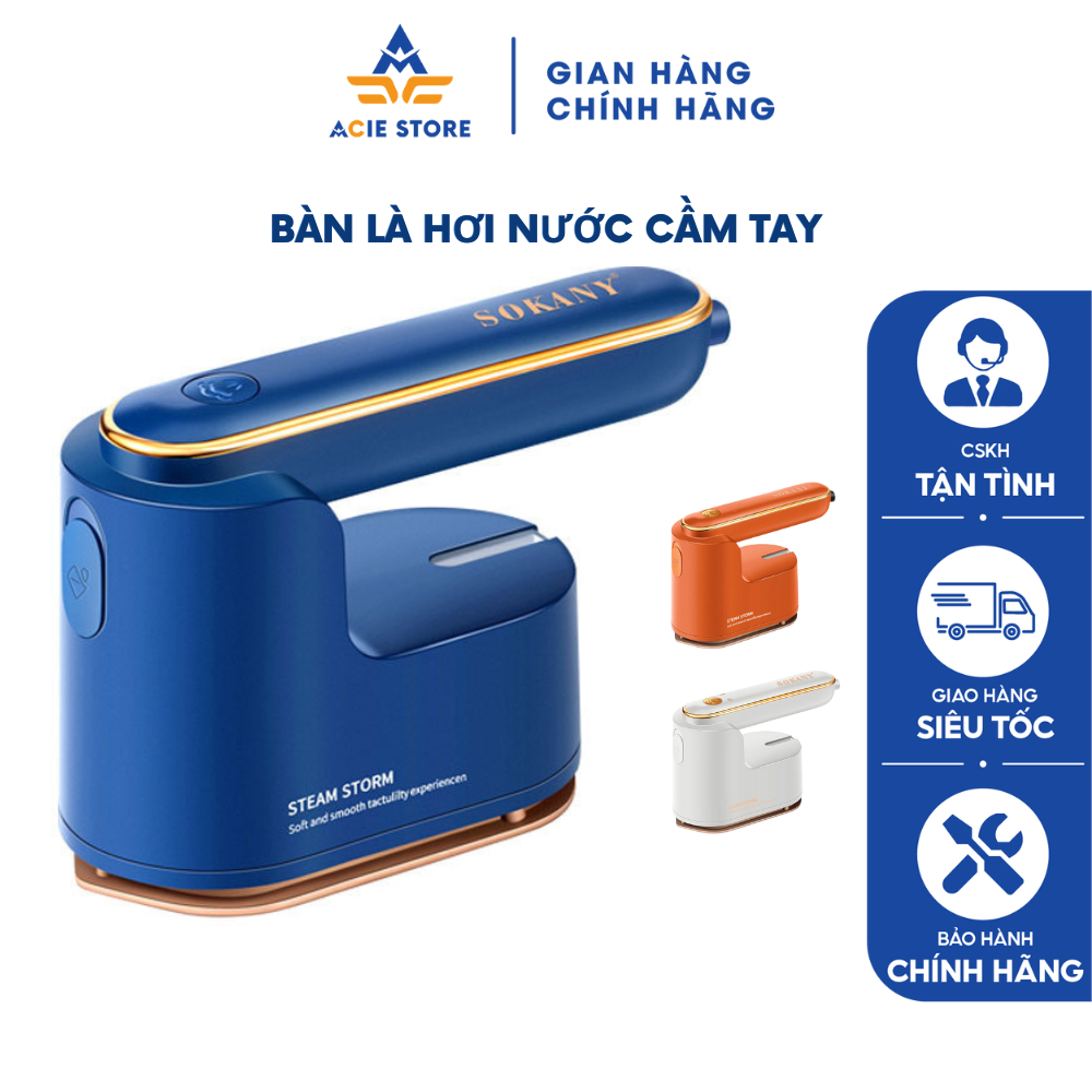 Bàn Là Hơi Nước MIni Cầm Tay 2 Trong 1 Ủi Khô Và Ủi Hơi Nước Nhỏ Gọn Bảo Vệ Quần Áo Công Suất 1200w ACIESTORE