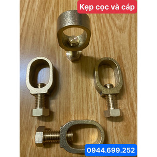 Kẹp xiết cáp tiếp địa đồng thau ( Kẹp cọc và cáp, loại chống vỡ khi xiết )