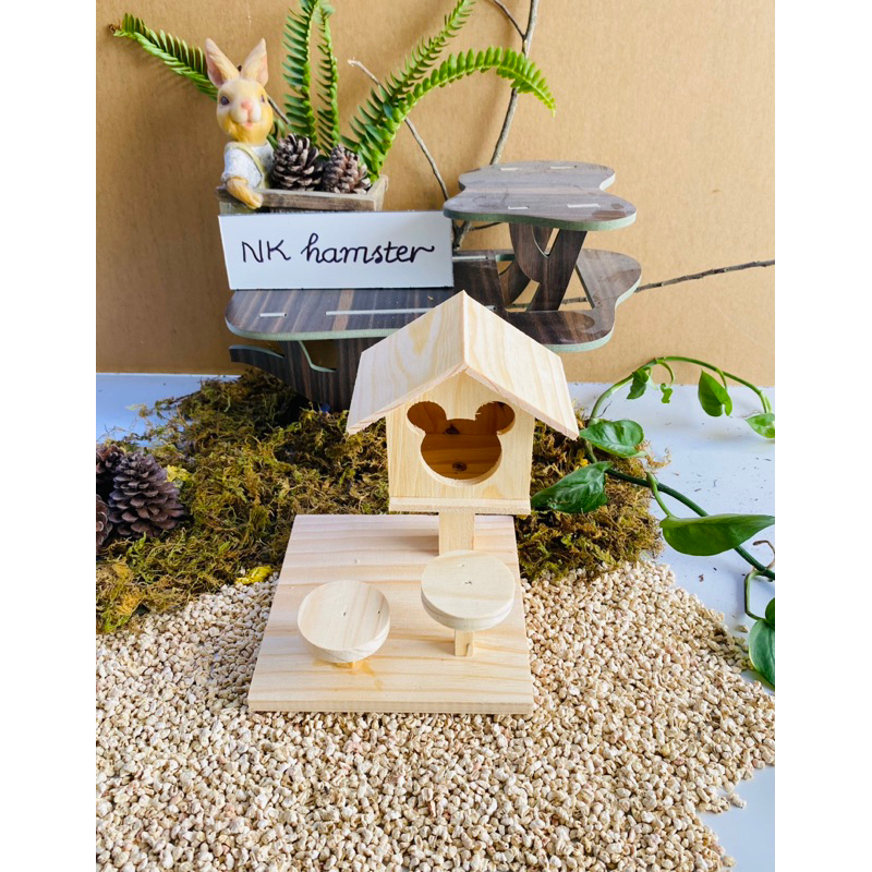 Nhà Hamster tầng nhà tầng gỗ thông cho mọi dòng hamster sóc chuột nhảy