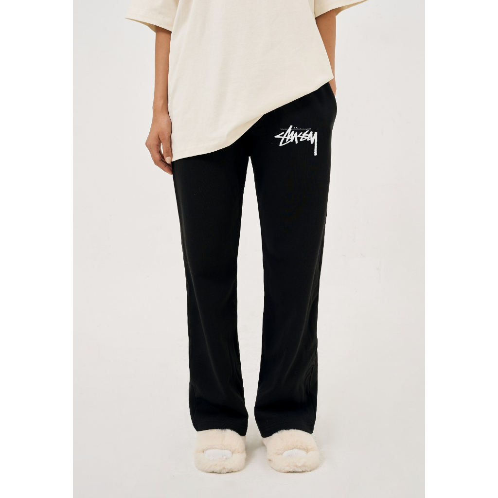 Quần nỉ dài stussy ống rộng nỉ chân cua cạp chun cao cấp unisex nam nữ chuẩn form chính hãng cao cấp likeauth