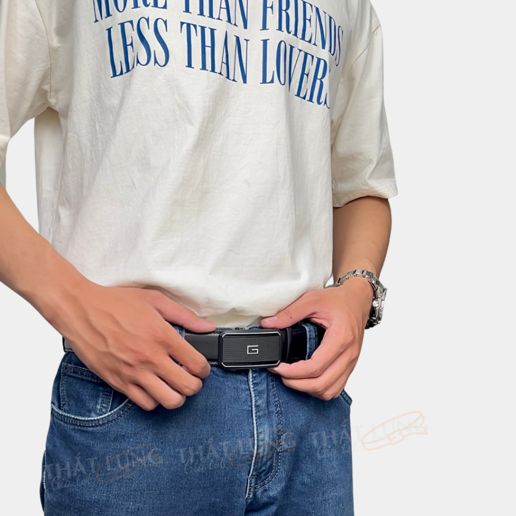 Thắt lưng nam khóa tự động thanh lịch, dây nịt nam đơn giản bản 3.5cm  TLD163 - Thắt Lưng Giá Tốt