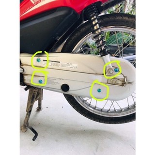 Combo 4 ốc titan gr5 gắn hộp xích wave 50/100/110