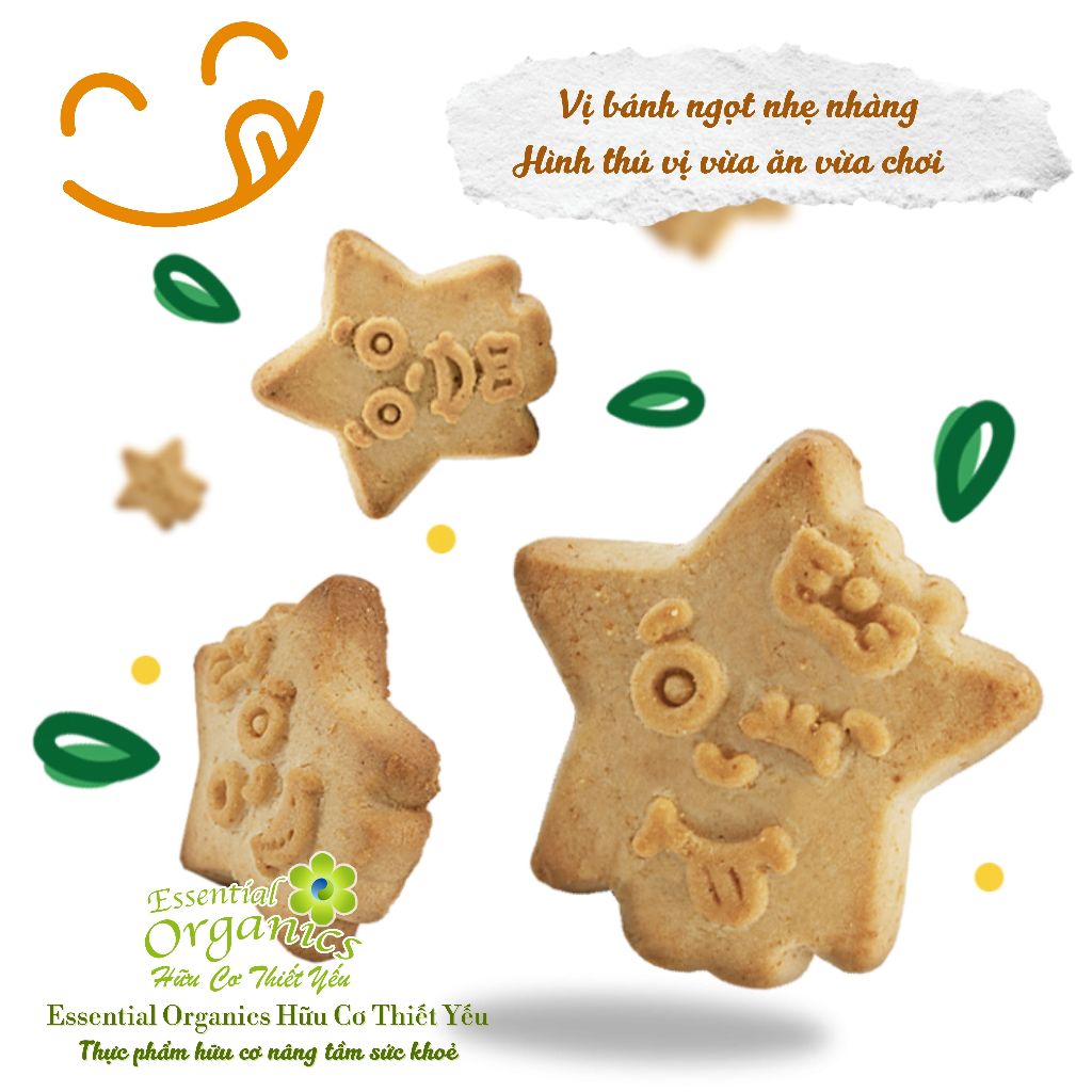 Bánh quy hạt kê, bánh quy táo cà rốt hữu cơ Sottolestelle 250g, bánh quy hữu cơ organic, bánh ăn dặm cho bé