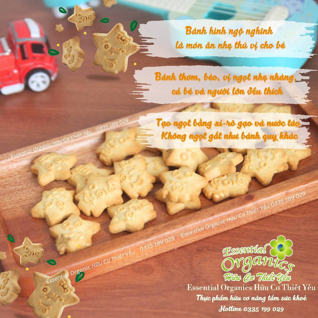 Bánh quy hạt kê, bánh quy táo cà rốt hữu cơ Sottolestelle 250g, bánh quy hữu cơ organic, bánh ăn dặm cho bé