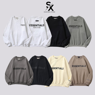 Áo sweater nỉ Essentials form rộng Unisex chất nỉ bông cao cấp form nam nữ áo swt nỉ dài tay