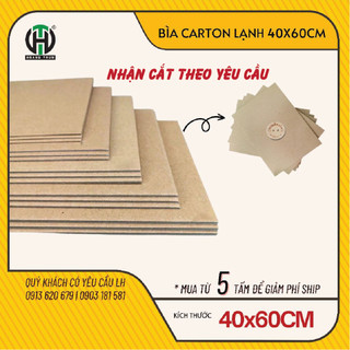 Carton lạnh 40x60cm dày khoảng 3mm, làm bìa sổ tay, sổ note, bìa cứng, bìa menu, đồ handmade