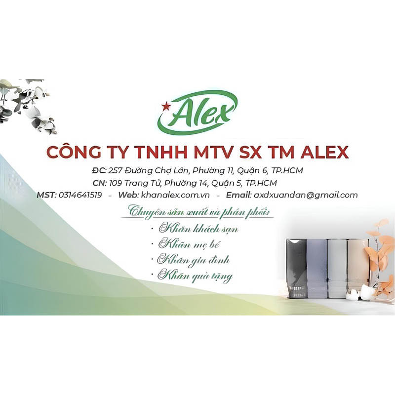 Khăn Bông Trắng Khách Sạn 9 Tấc, 34x85CM, 100% Cotton, Thêu Tên Lên Khăn