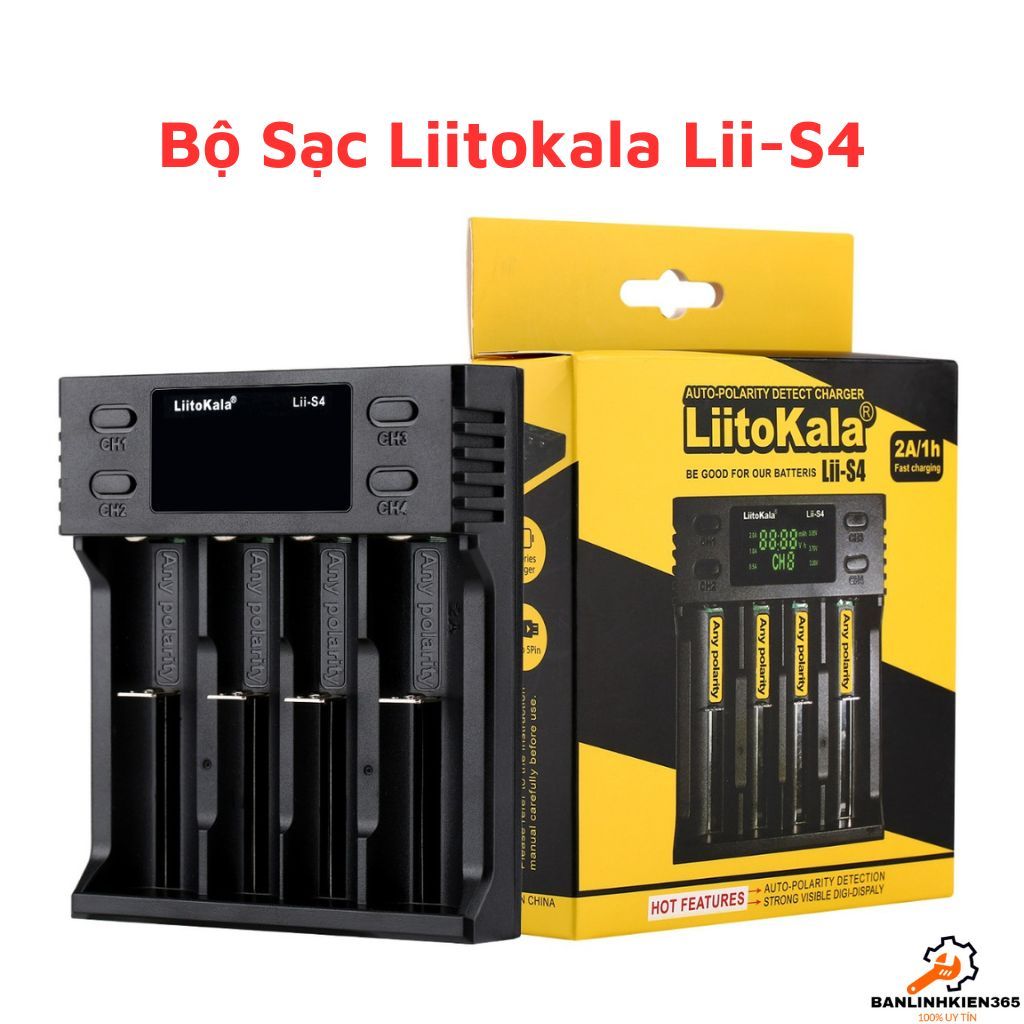 Bộ Sạc Thông Minh Liitokala Lii-S4 Chính Hãng Sạc Đa Năng Nhiều Loại Pin