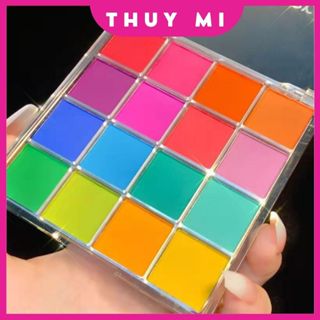 Bảng phấn mắt 16 ô Miss Lara dạng nén màu mờ kim tuyến ánh nhũ nhiều màu sắc thời trang
