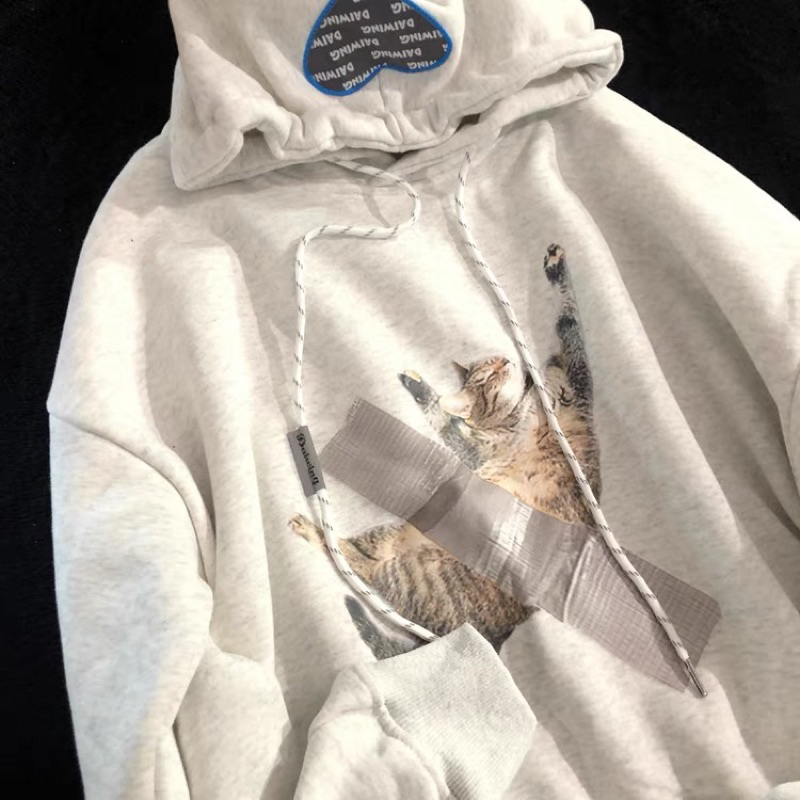 Áo hoodie Daiwing Cat lót bông siêu mềm