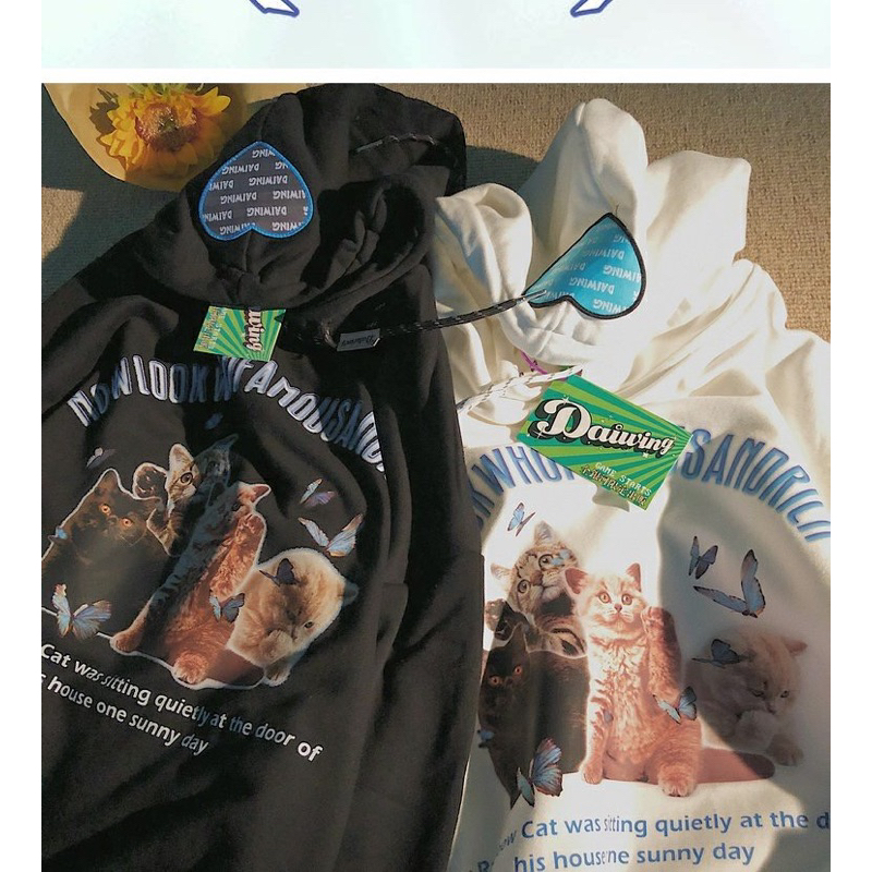 Áo hoodie Daiwing Cat lót bông siêu mềm