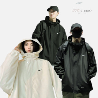 Áo khoác dù nike chính hãng nam nữ chất gió 2 lớp dày dặn có mũ có thể tháo rời form unisex chống nắng chống gió