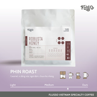 Cà Phê Pha Phin Flusso Robusta Honey - Cà Phê Hạt Rang Xay Nguyên Chất Pha Phin
