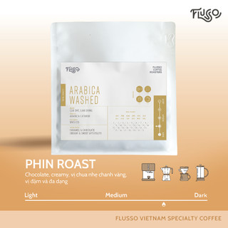 Cà Phê Pha Phin Nguyên Chất Flusso Arabica Washed