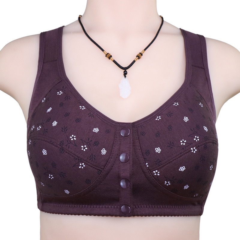 Áo Lót Nữ, Áo Ngực Nữ Không Gọng Cài Trước Trung Niên cho Mẹ và Bà