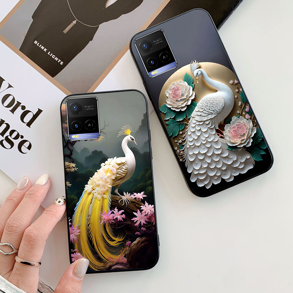 Ốp lưng vivo y21 / vivo y21s / vivo y33s in hình chim công / ốp đẹp