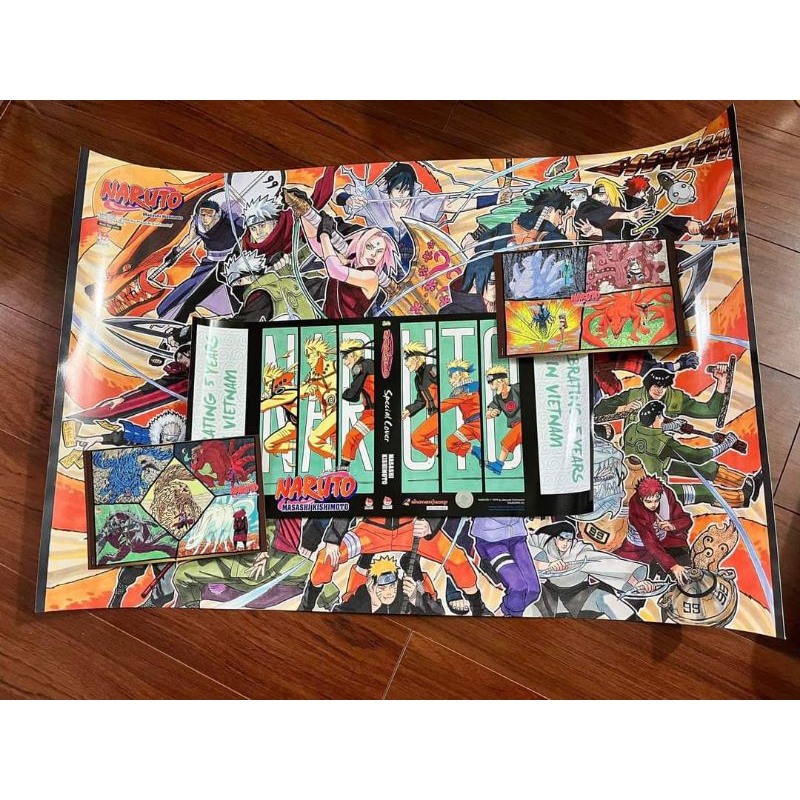 Bìa Naruto Postcard Naruto quà tặng offline kỷ niệm 5 năm fes combo A B