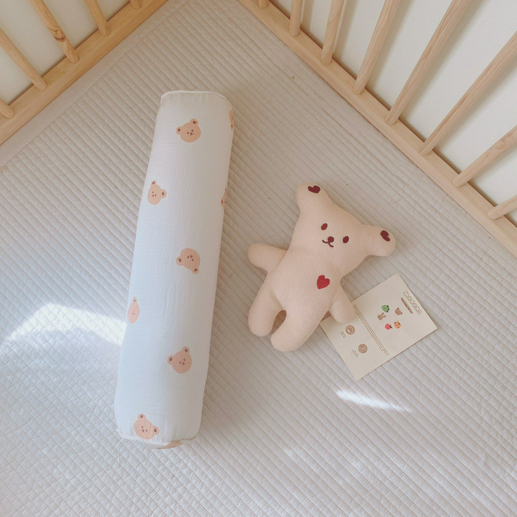 Gối ôm dài cho bé Muslin cao cấp Monona mềm mại, không bí lưng