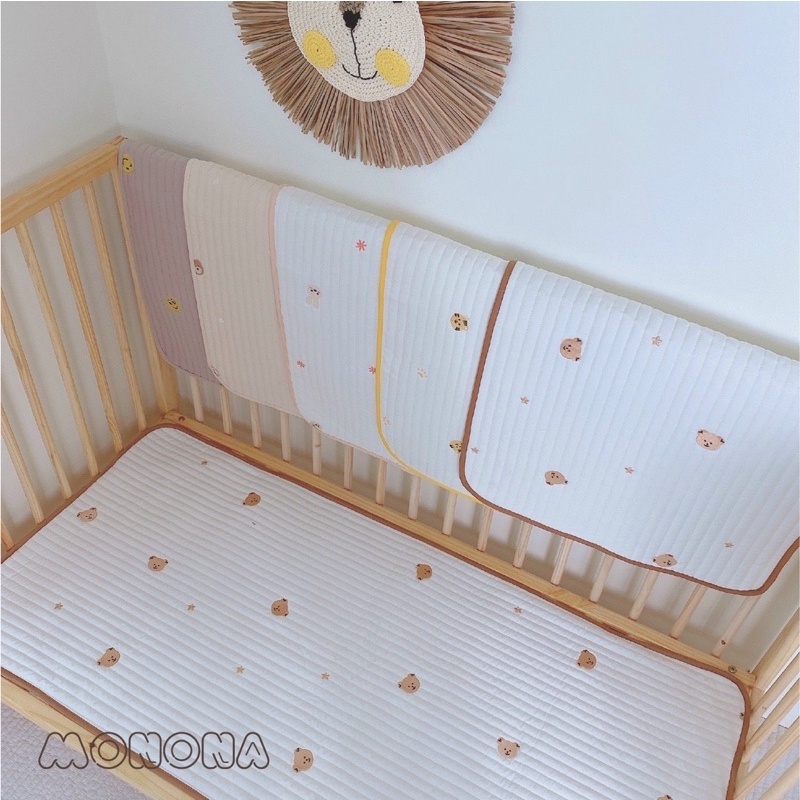 Thảm điều hòa kiêm chống thấm cho bé Monona, thoáng mát, mềm mại, tiện lợi kích thước 60*120cm/ 50*70cm