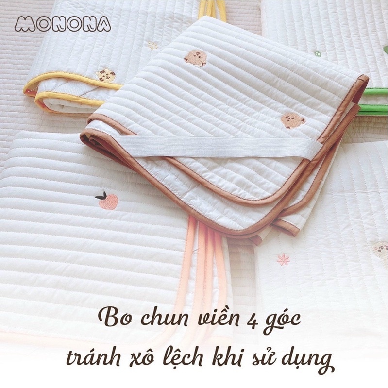 Thảm điều hòa kiêm chống thấm cho bé Monona, thoáng mát, mềm mại, tiện lợi kích thước 60*120cm/ 50*70cm