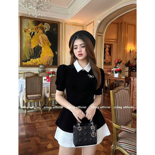 Set tiểu thư đen phối trắng