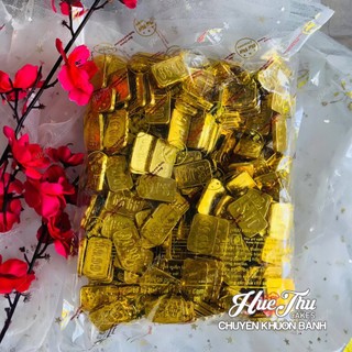 Kẹo Socola hình đồng tiền vàng - miếng vàng trang trí bánh rau câu, xôi hoa đậu