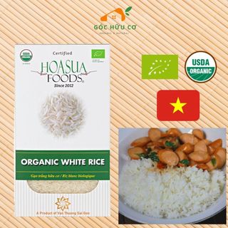 Gạo trắng hữu cơ st25 hoa sữa 1kg - gạo hữu cơ cho bé ăn dặm - gạo organic - gạo cho bé ăn dặm - góc hữu cơ