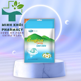 Kẹo ngậm thảo dược hỗ trợ giảm ho, rát họng EUGICA CANDY COOL EXTRA (Túi zip 15 viên)