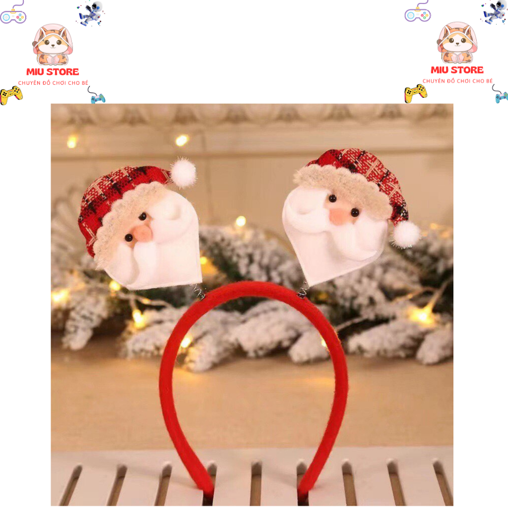 BỜM, BĂNG ĐÔ, CÀI ĐẦU NOEL/GIÁNG SINH BỌC NHUNG, cute