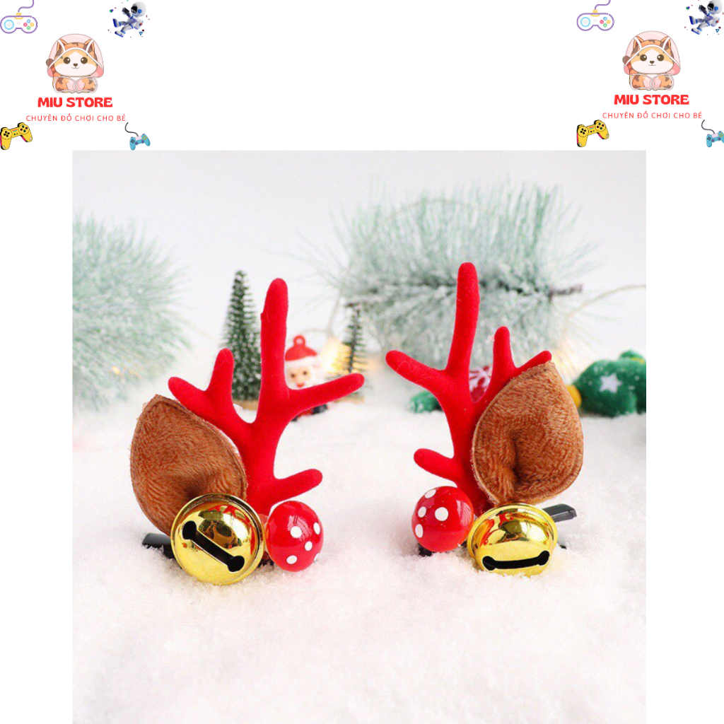 BỜM, BĂNG ĐÔ, CÀI ĐẦU NOEL/GIÁNG SINH BỌC NHUNG, cute