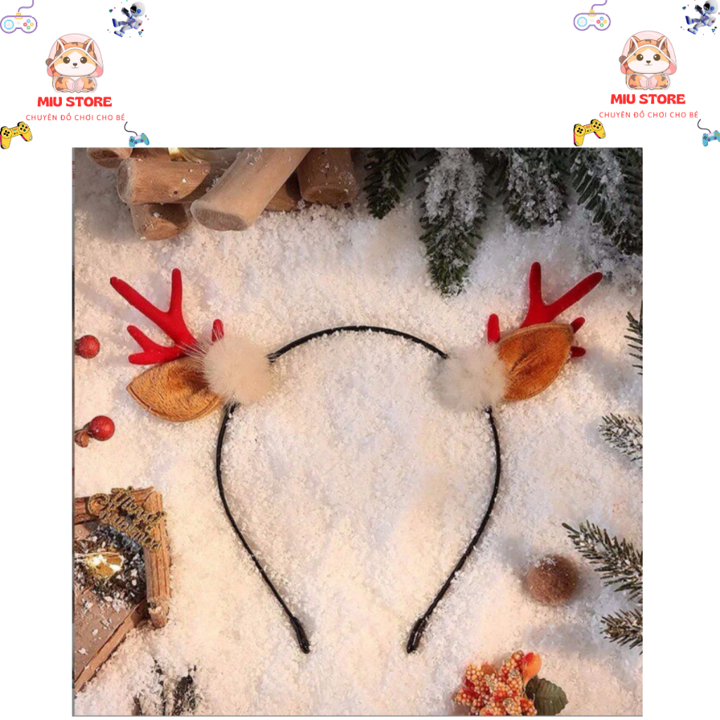 BỜM, BĂNG ĐÔ, CÀI ĐẦU NOEL/GIÁNG SINH BỌC NHUNG, cute