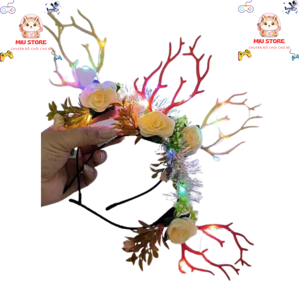 BỜM, BĂNG ĐÔ, CÀI ĐẦU NOEL/GIÁNG SINH BỌC NHUNG, cute
