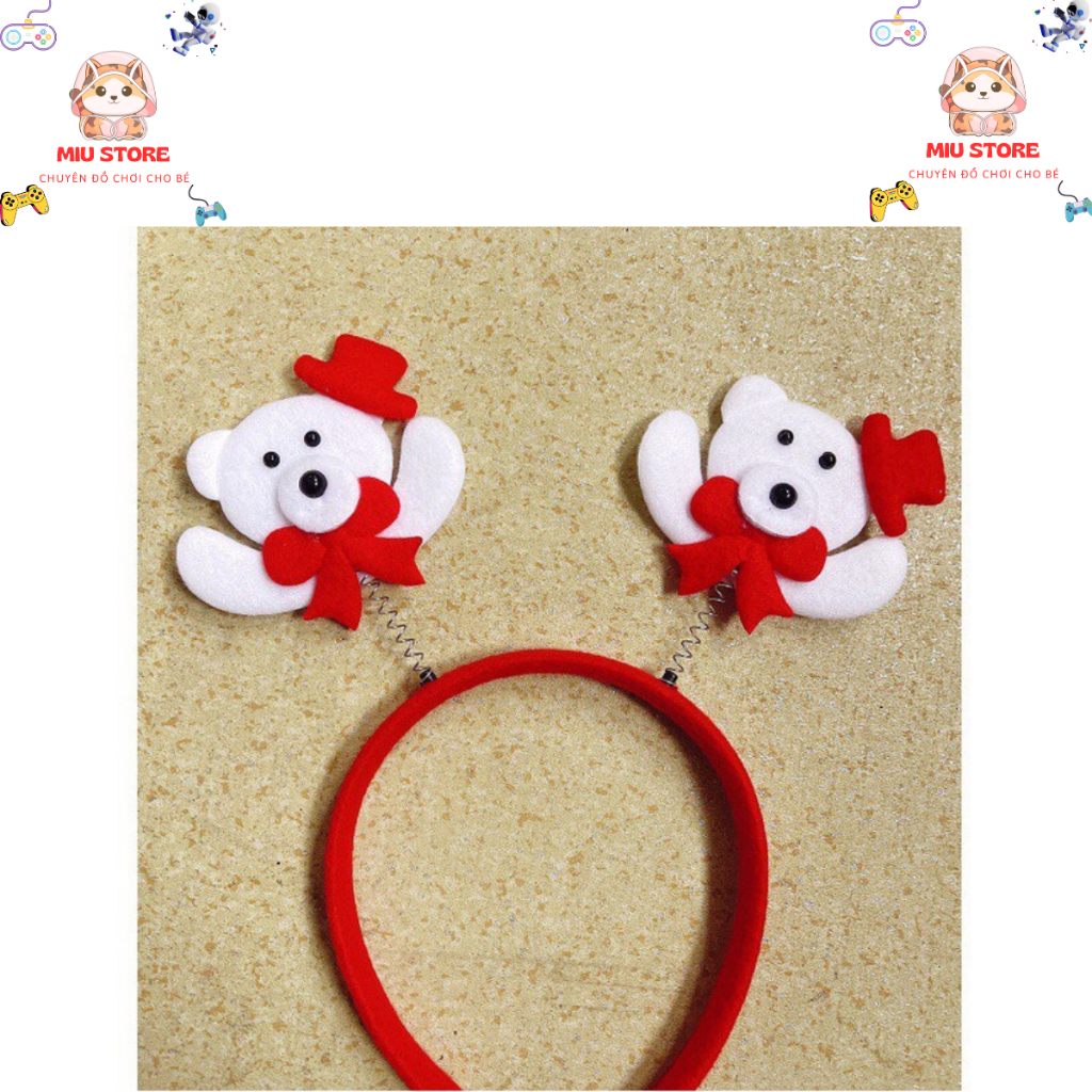 BỜM, BĂNG ĐÔ, CÀI ĐẦU NOEL/GIÁNG SINH BỌC NHUNG, cute