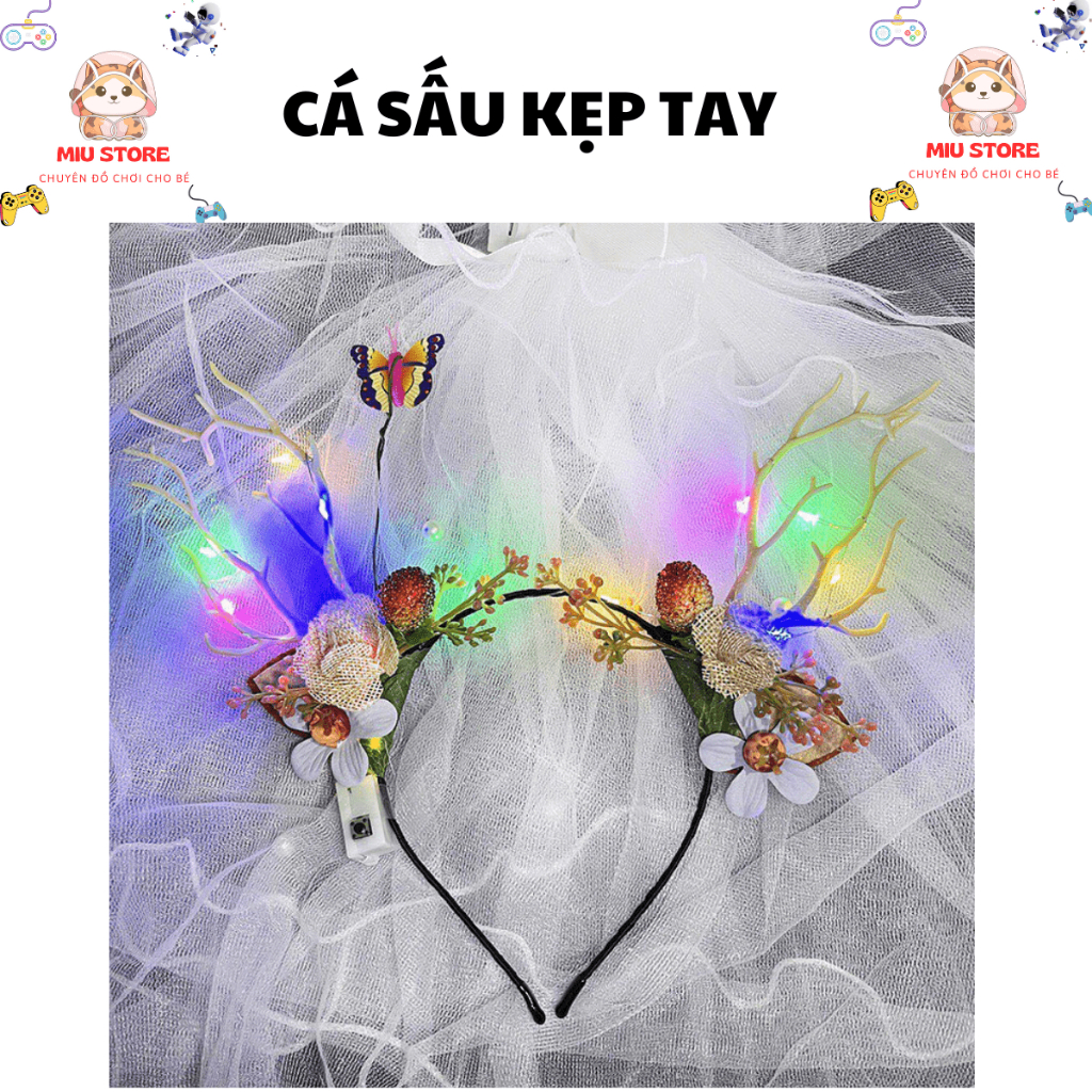 BỜM, BĂNG ĐÔ, CÀI ĐẦU NOEL/GIÁNG SINH BỌC NHUNG, cute