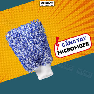 Găng Tay Rửa Xe Máy và Xe Ô Tô Sợi Microfiber Hai Mặt