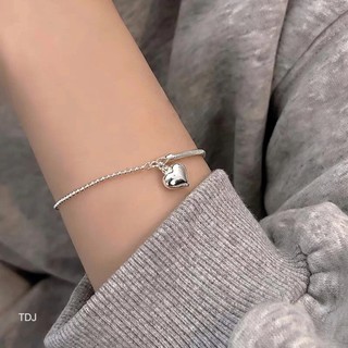 Lắc tay nữ lắc mix tim phong cách chuẩn bạc ta , tim khắc tên