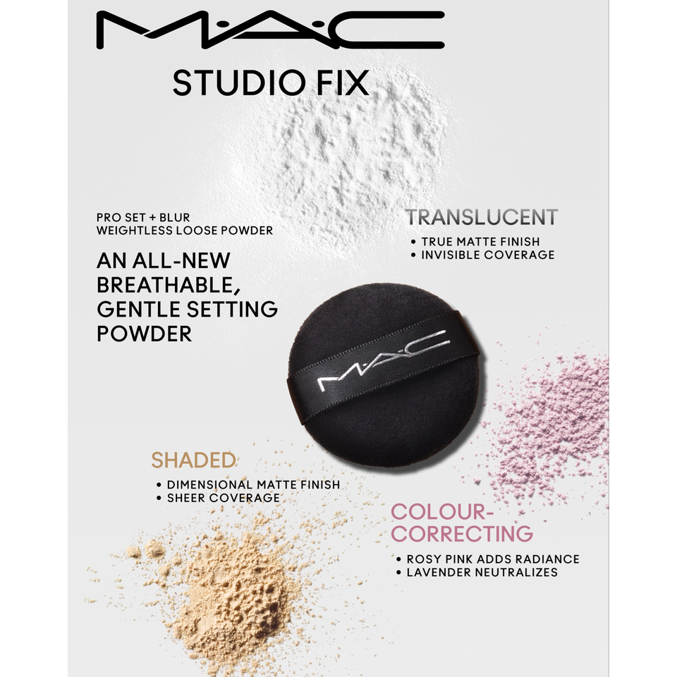 Phấn Phủ Bột MAC 𝐒𝐓𝐔𝐃𝐈𝐎 𝐅𝐈𝐗 𝐏𝐑𝐎 𝐒𝐄𝐓 + 𝐁𝐋𝐔𝐑 𝐖𝐄𝐈𝐆𝐇𝐓𝐋𝐄𝐒𝐒 𝐋𝐎𝐎𝐒𝐄 𝐏𝐎𝐖𝐃𝐄𝐑