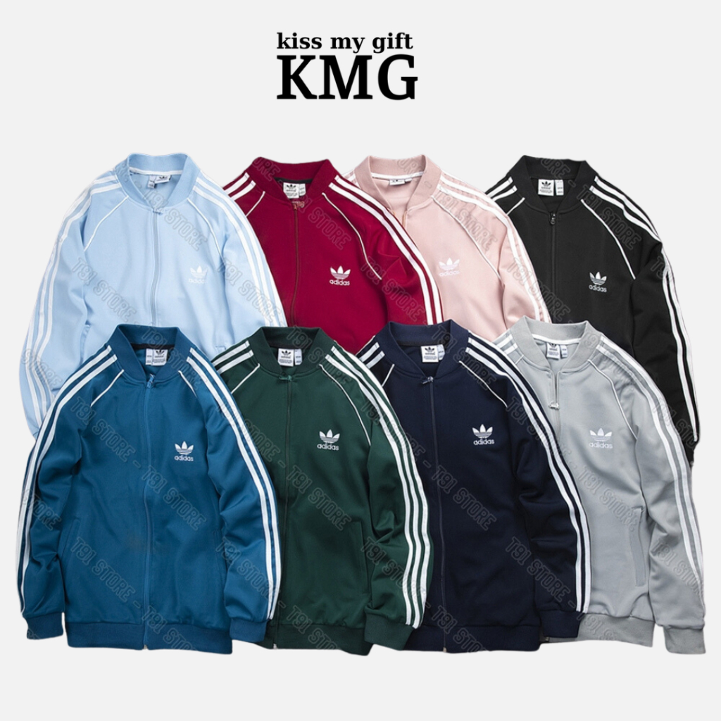 Áo Khoác Adidas Nam Nữ Vải Umi chất lượng Dày Co Giãn Khóa Chống Nước Áo Khoác Das Hồng Cánh Sen 3 Sọc