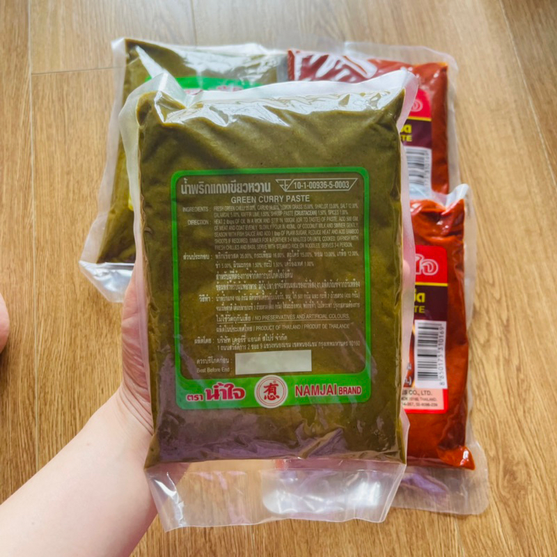 Gia vị cà ri đỏ, cà ri xanh hiệu Namjai Thái Lan gói 500g